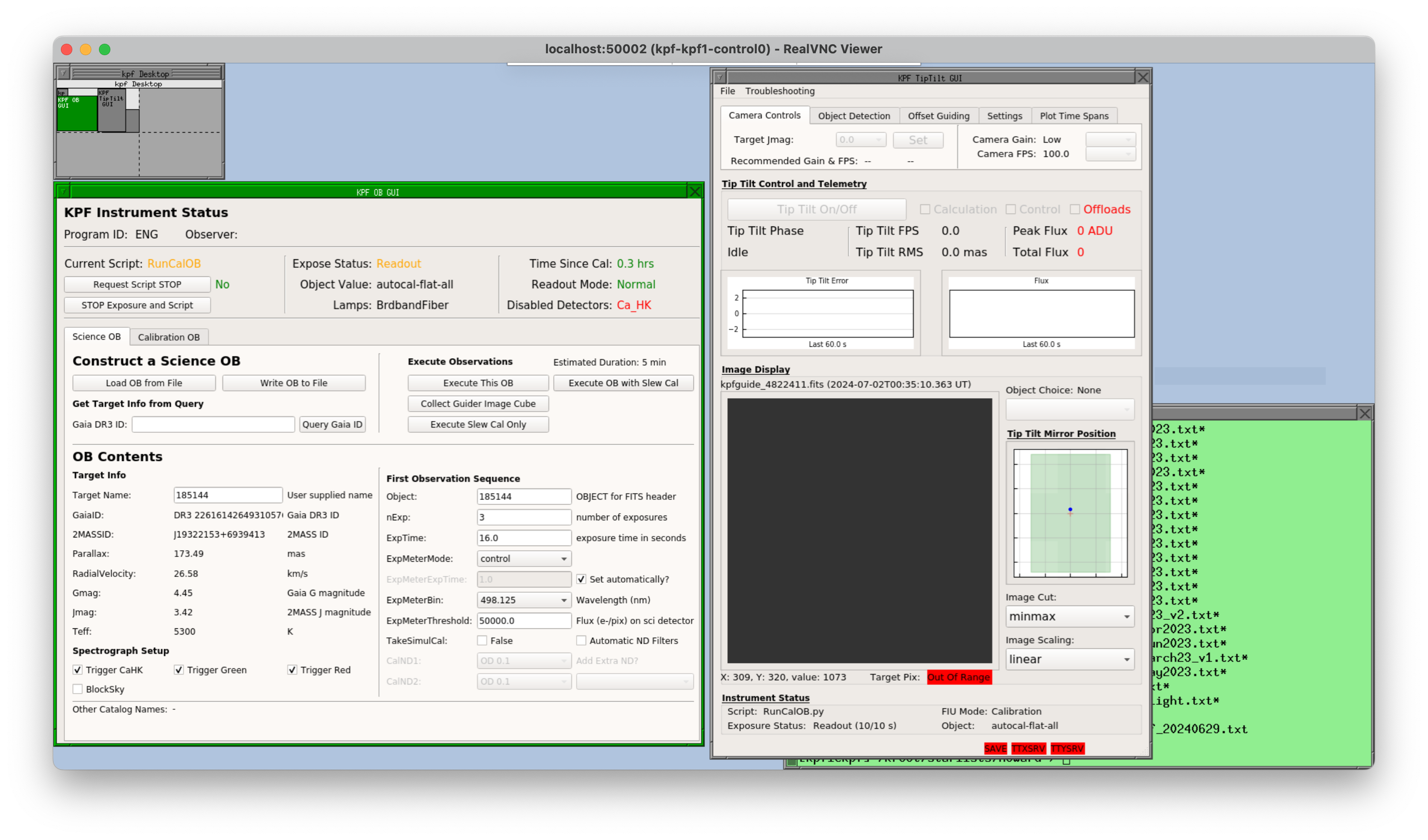 A screenshot of the control0 VNC